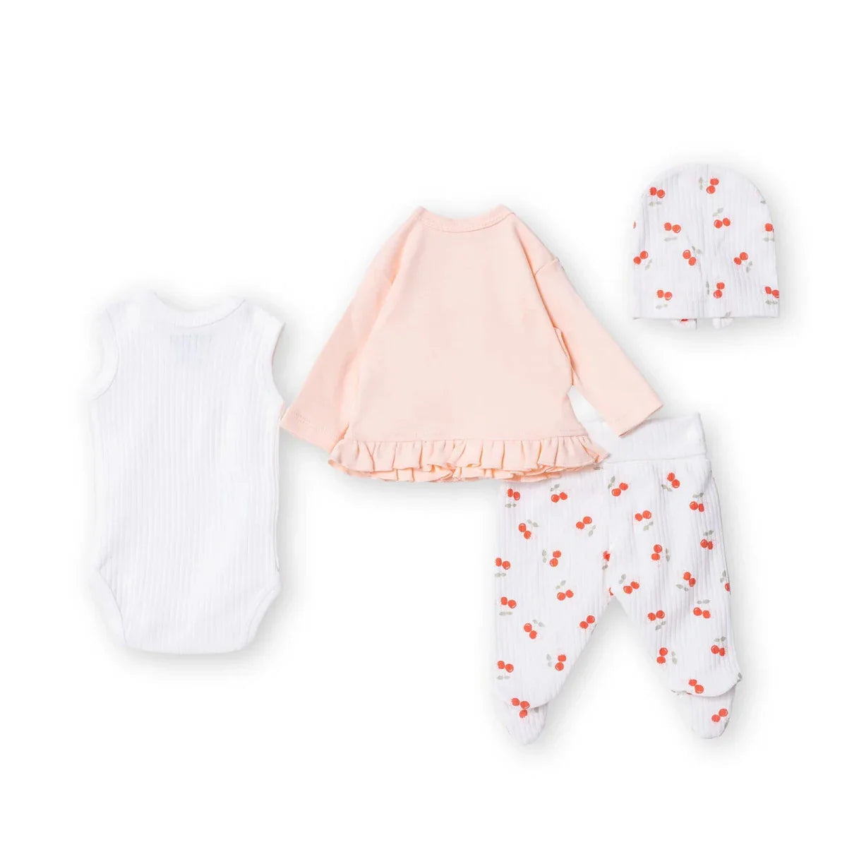 Tiffany 100% Cotton Tiny Baby Set - Ecru