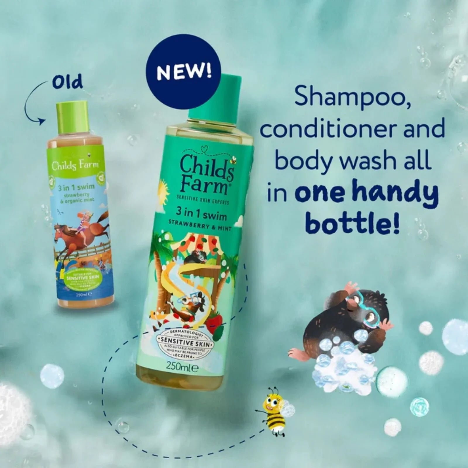 Childs Farm 3-in-1 Swim 250ml - Strawberry & Mint