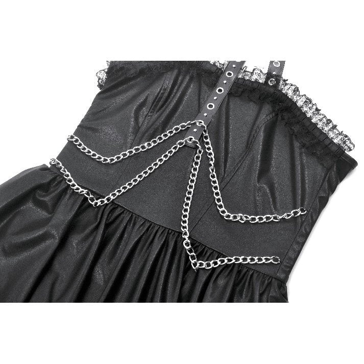 Dark in Love Valentina Red Velvet Mesh Goth Dress | Embroidered Gown