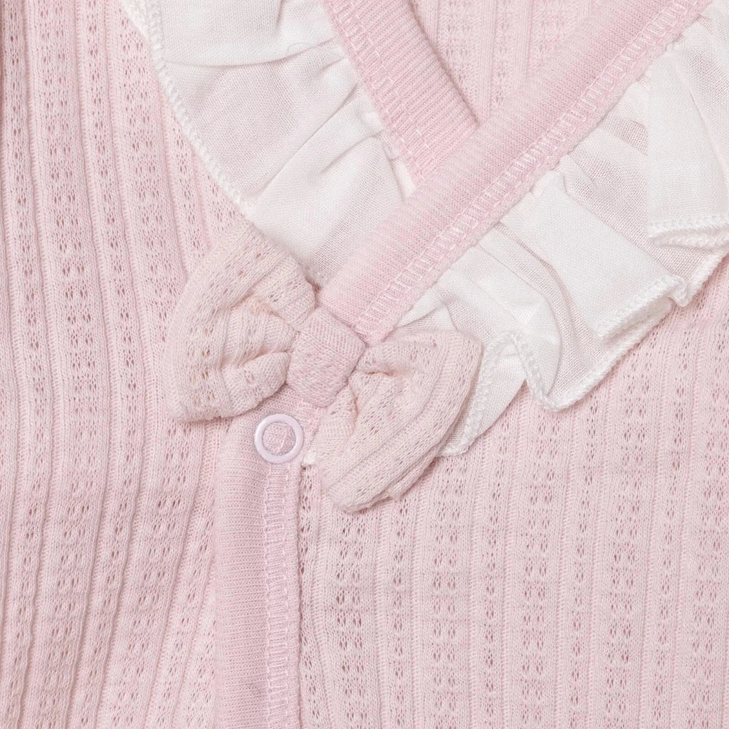 Bebetto Girls Vest Hat & Footed Bottom Set Long - Pink
