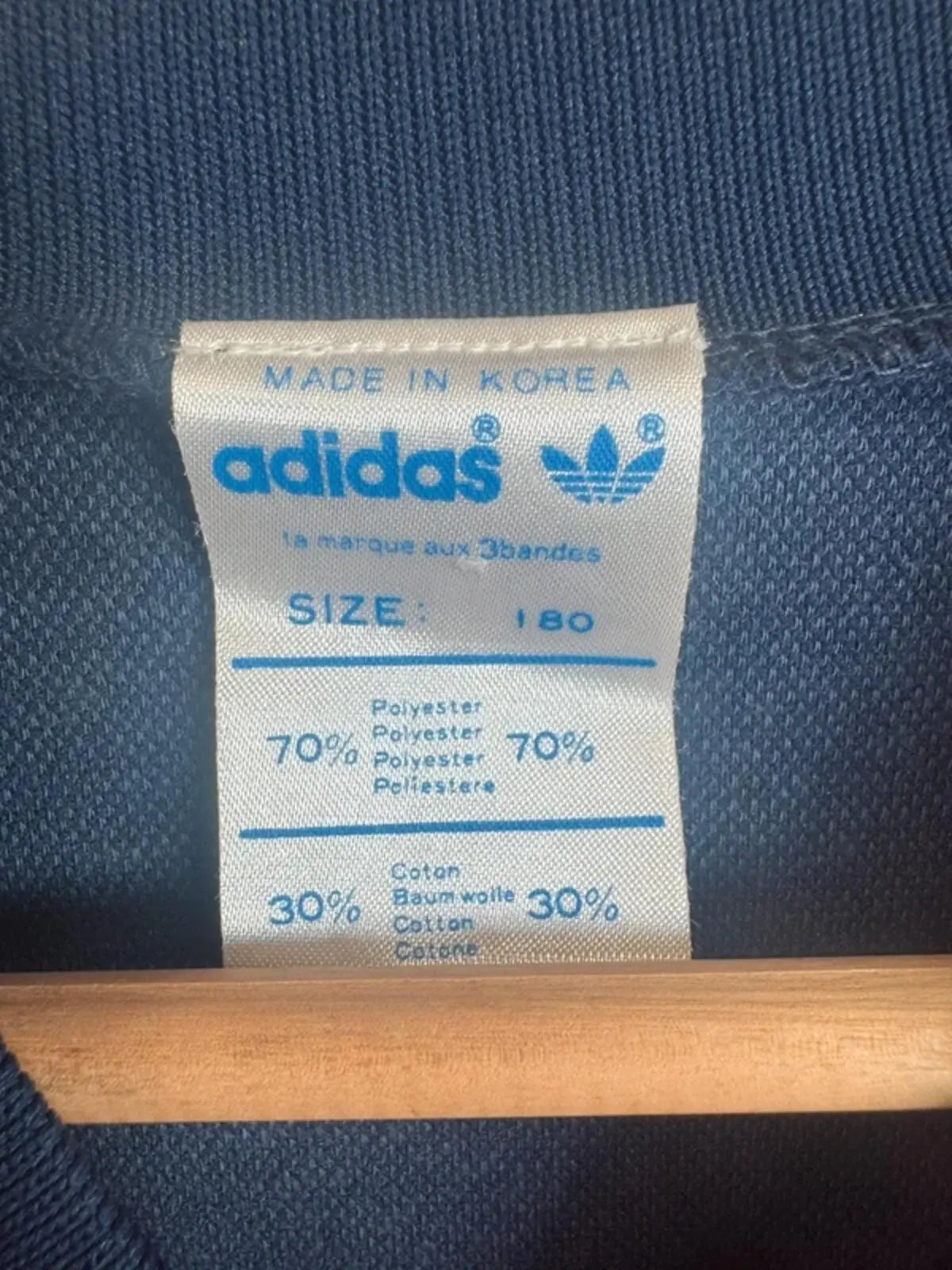 Vintage Adidas Tracksuit Top Red Navy White Trefoil Made In Korea 80s Large #337