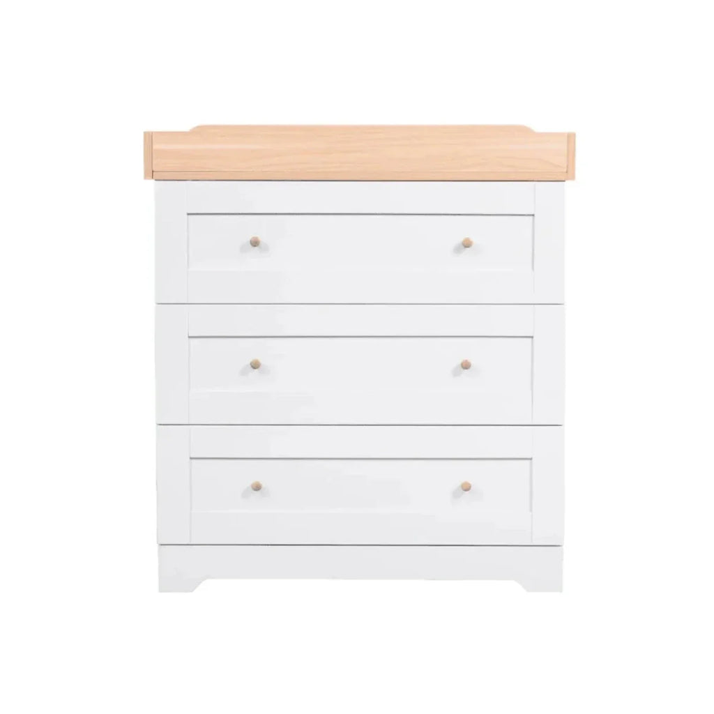 Tutti Bambini Malmo Cot Bed with Rio 2 pcs Furniture Set - Dove Grey/Honey Oak