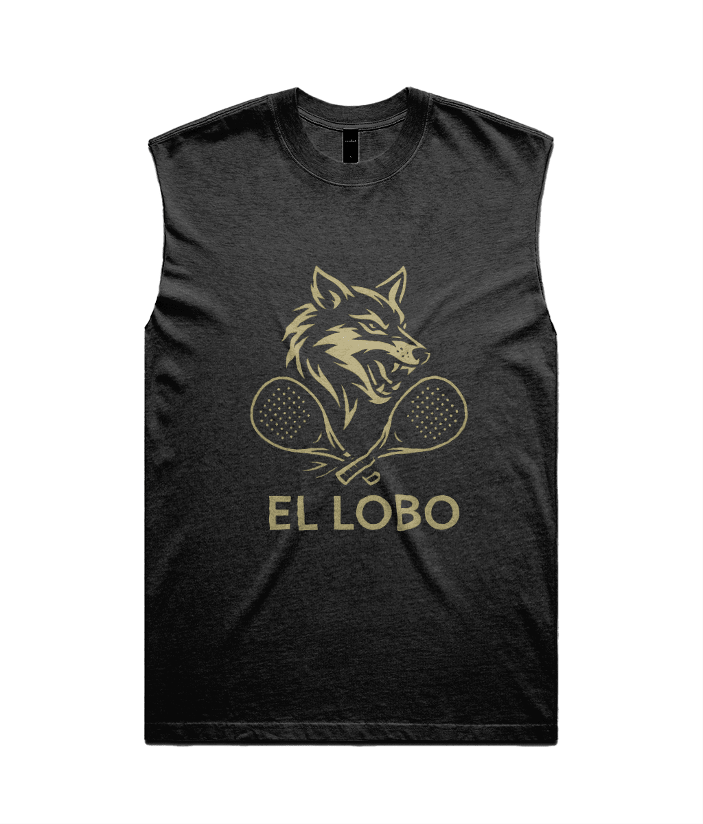 El Lobo "The Wolf" Heavy Faded Men's Padel Court Tank Top – Limited Edition by Corcuera