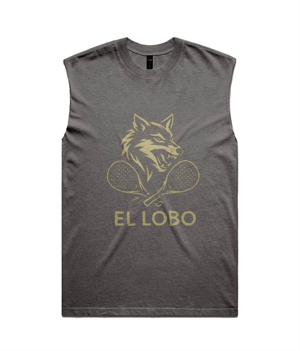El Lobo "The Wolf" Heavy Faded Men's Padel Court Tank Top – Limited Edition by Corcuera