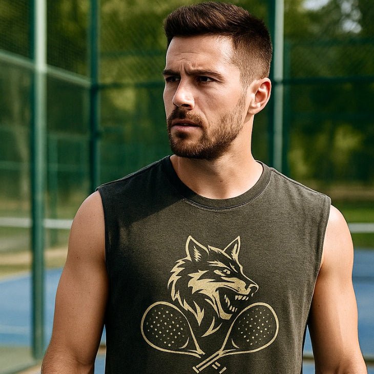 El Lobo "The Wolf" Heavy Faded Men's Padel Court Tank Top – Limited Edition by Corcuera