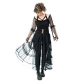 Poizen Industries Eliora Skirt – Black Gothic Sheer Lace Layered Skirt