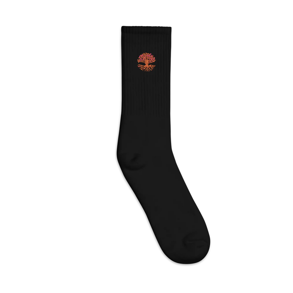 Roots Embroidered socks