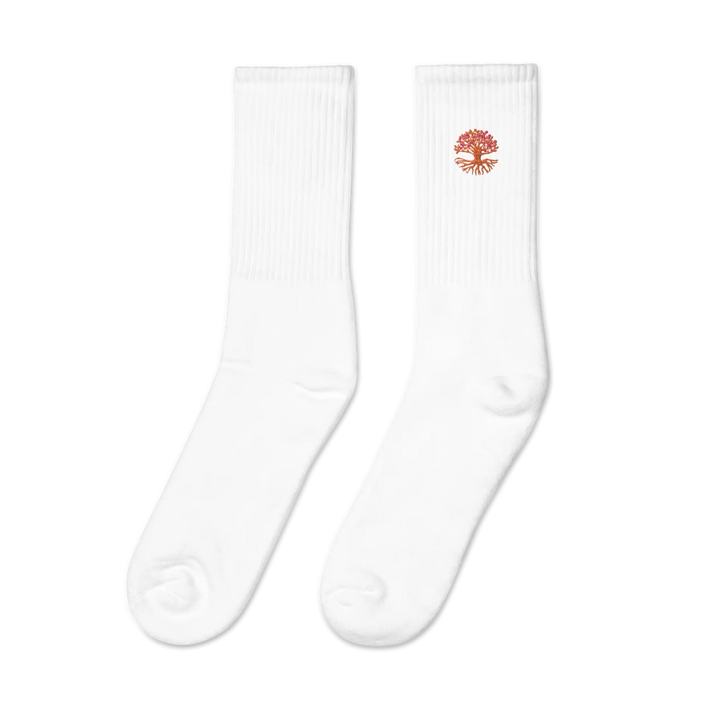 Roots Embroidered socks