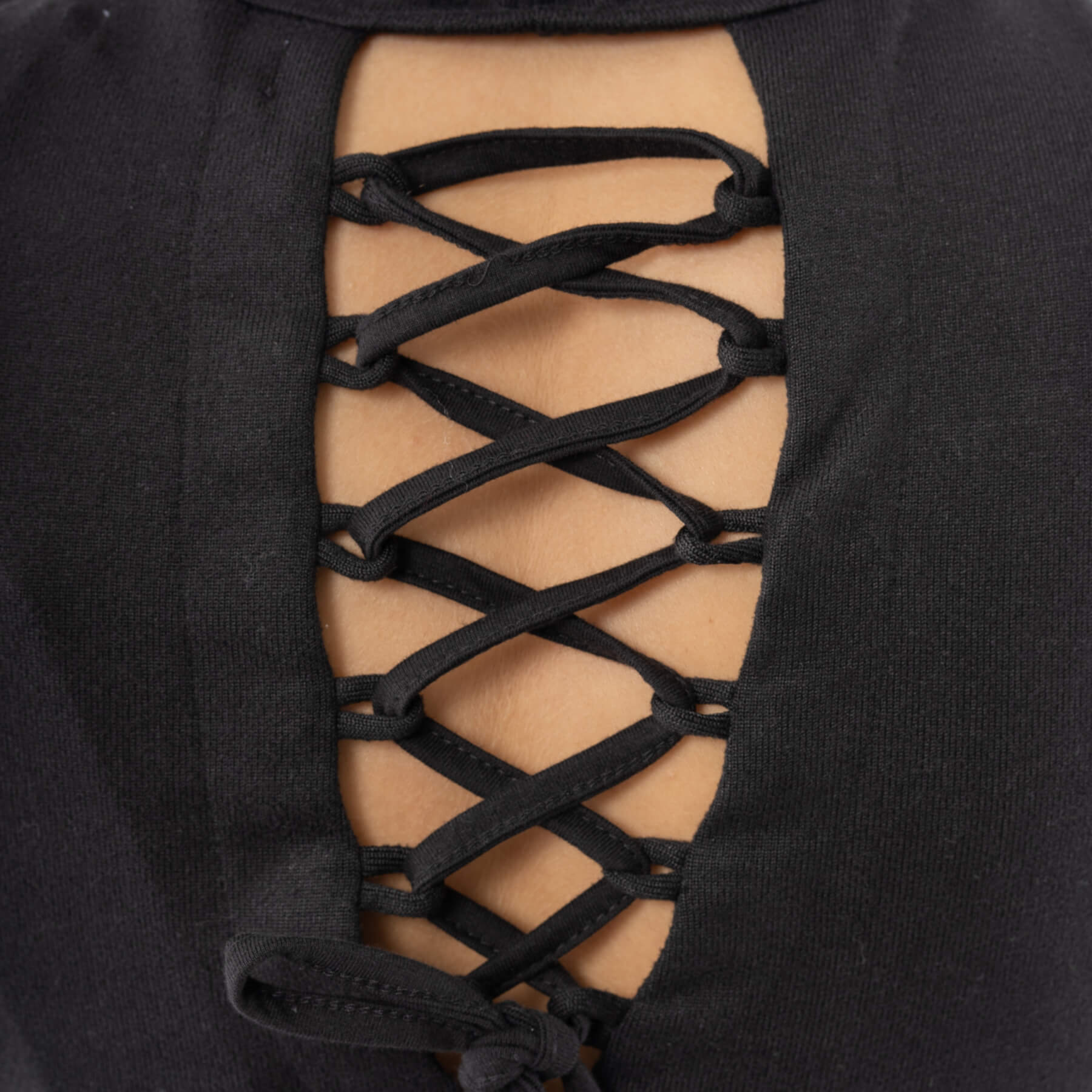 Innocent Lifestyle Emerson Black Hooded Cardigan with Lace Up Detail