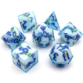 Enchanted China | Sharp Edge Dice | Resin | 7 Piece Set