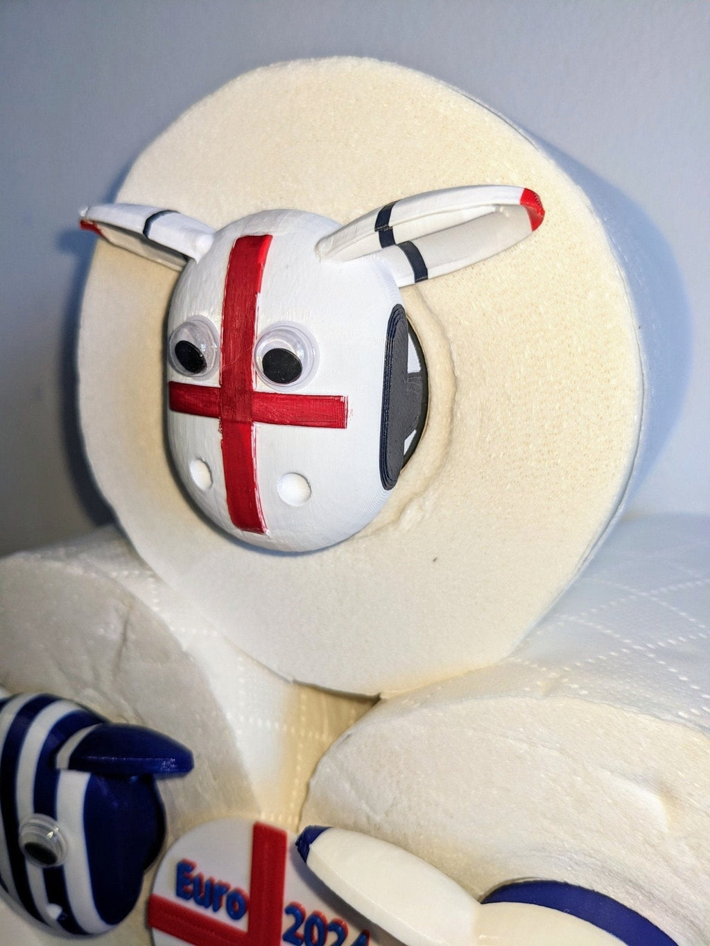 England Football Sheep Toilet Roll Holder | Chaddyverse Hand Painted