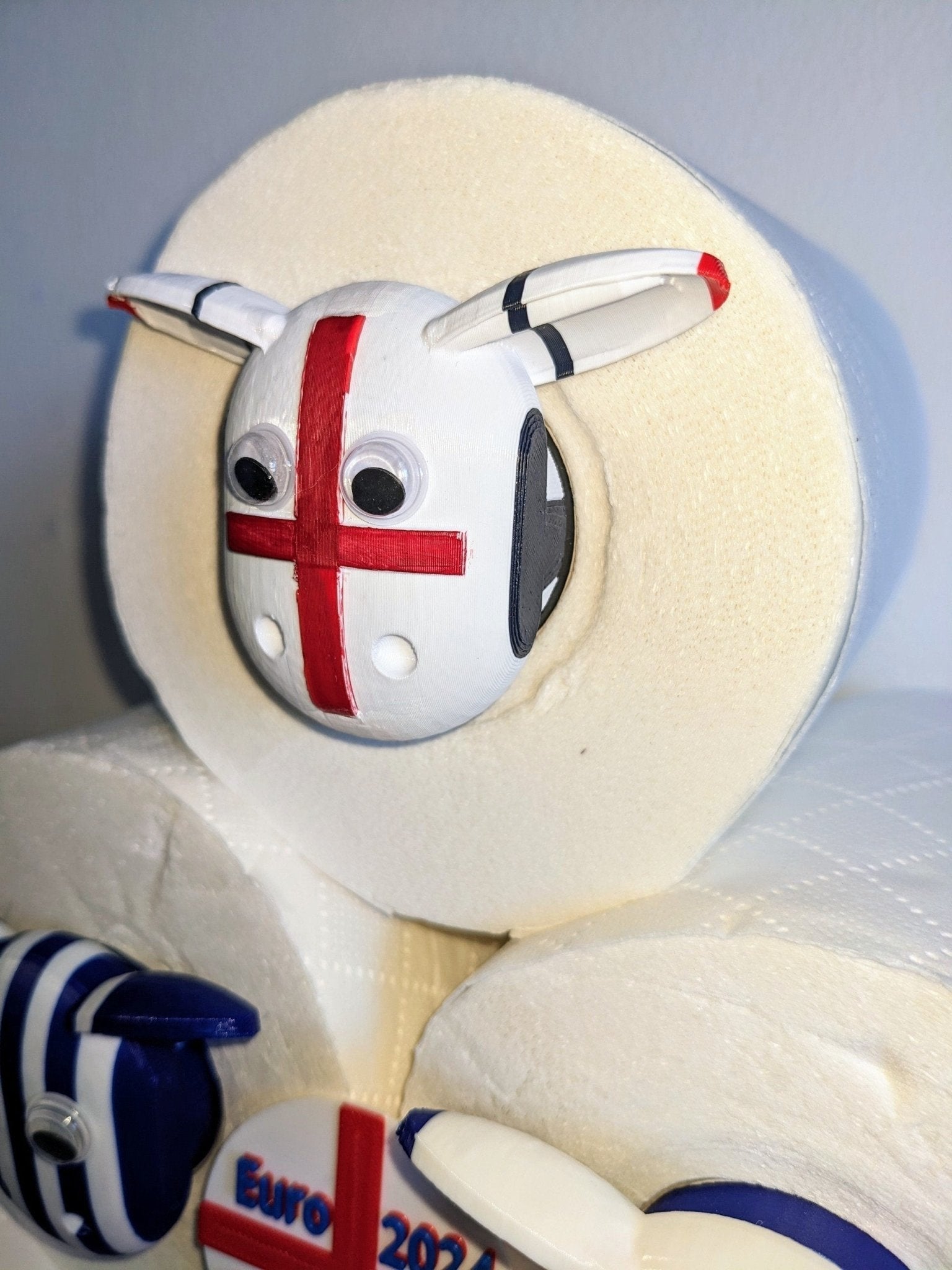 England Football Sheep Toilet Roll Holder | Chaddyverse Hand Painted