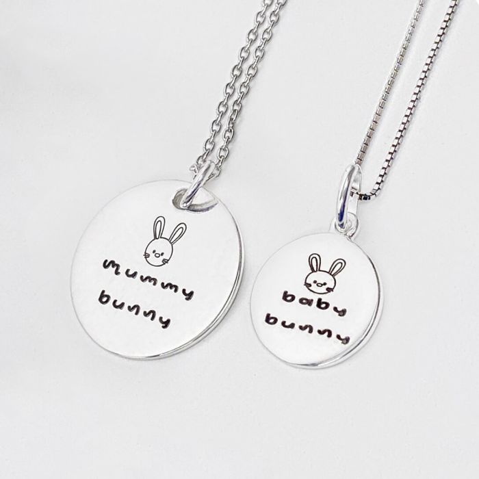 Gecko Jewellery 11mm Round Tag Pendant – Personalised Silver Disc