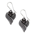 Alchemy Gothic Evil-ution Bat Dangler Earrings | Blackened Pewter