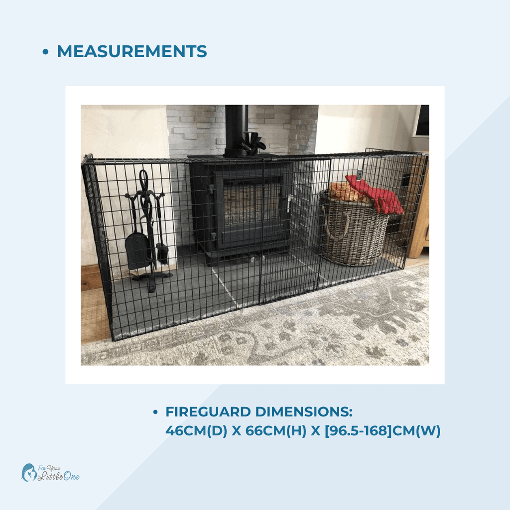 For Your Little One Extendable Baby Fireguard – Steel Hearth Safety