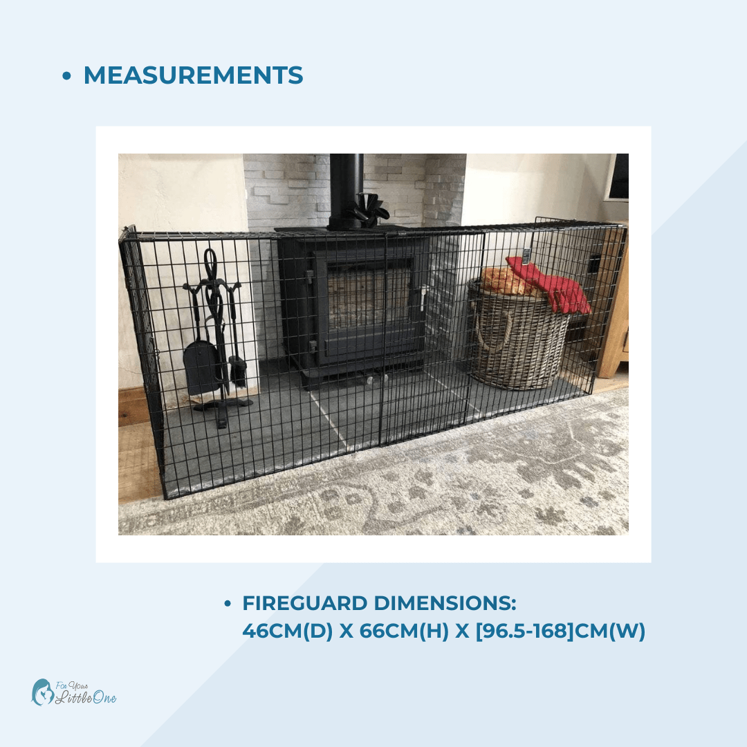 For Your Little One Extendable Baby Fireguard – Steel Hearth Safety