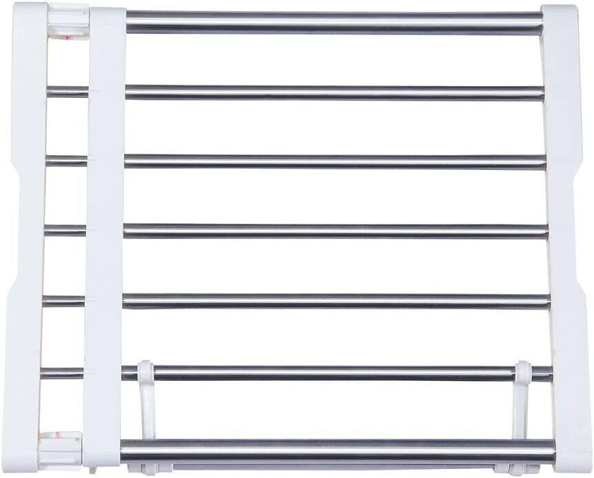 Massive Discounts Extendable Closet Shelf & Rod | 45-70cm Ivory Metal