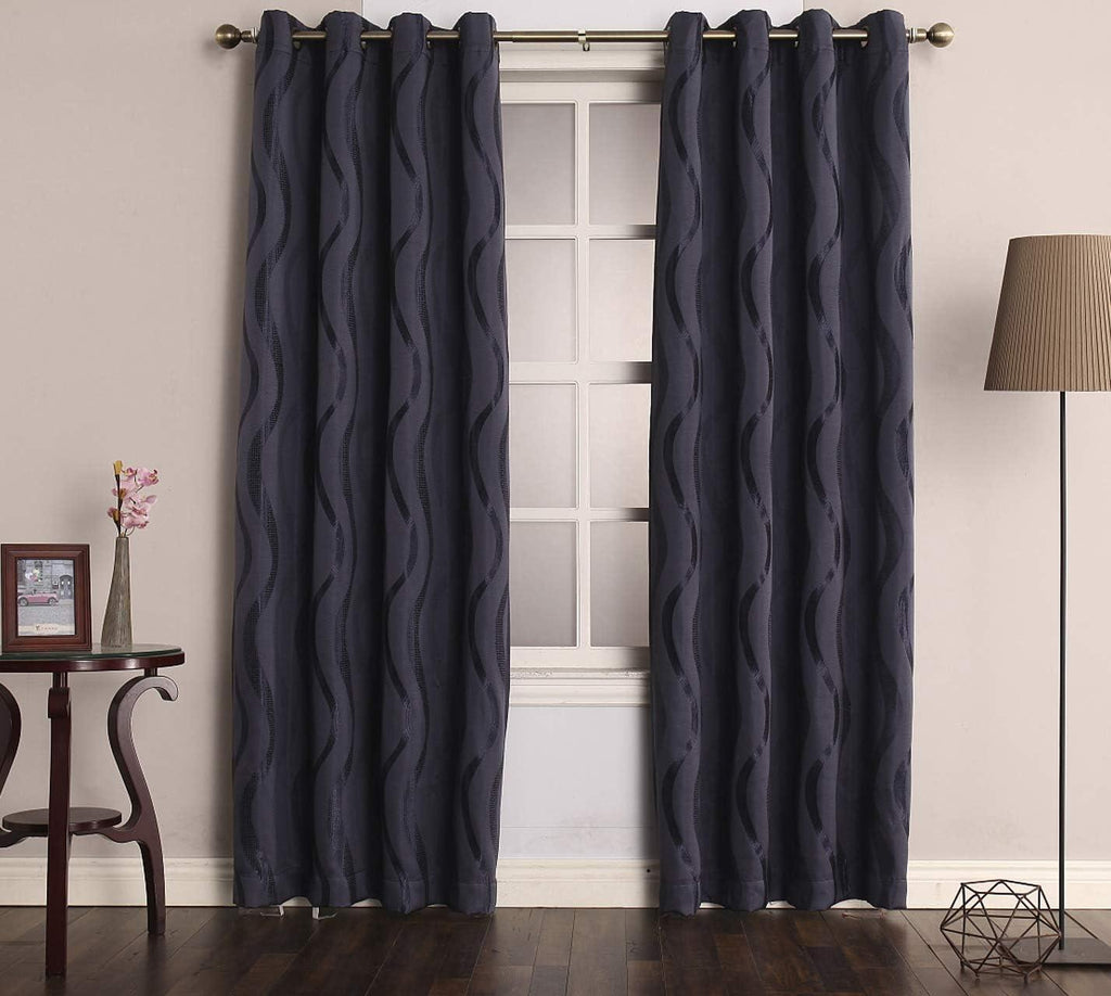 WL.Rocaille Antique Brass Extendable Metal Curtain Pole Set | 130-240cm
