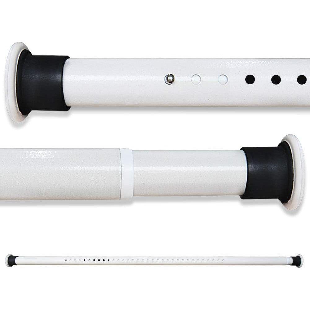 Massive Discounts No-Drill White Carbon Steel Tension Shower Rod 70-110cm