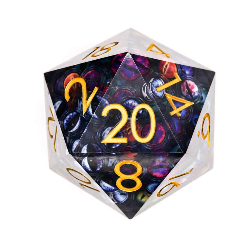 Eyes of Chaos | Liquid Core Dice | Resin | 7 Piece Set