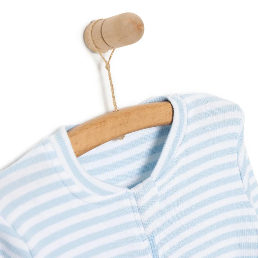 HelloBaby Boys Romper Crew Neck - Blue