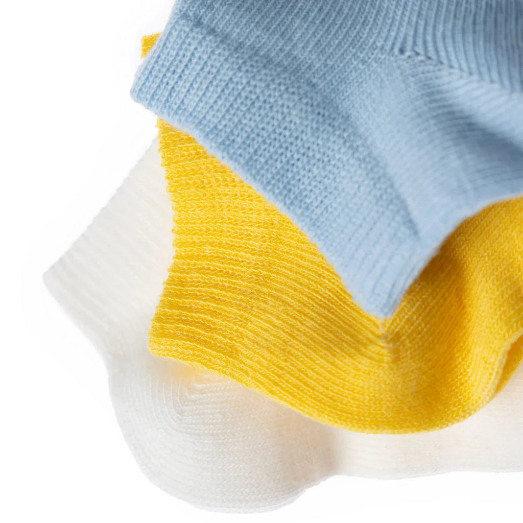 HelloBaby Boy Ankle Socks 3 Pack - Blue