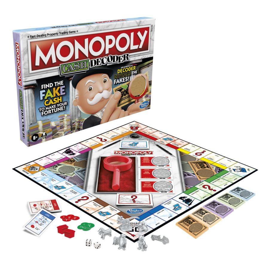 Monopoly Crooked Cash Decoder Board Game by Snaps – Family Strategy Game
