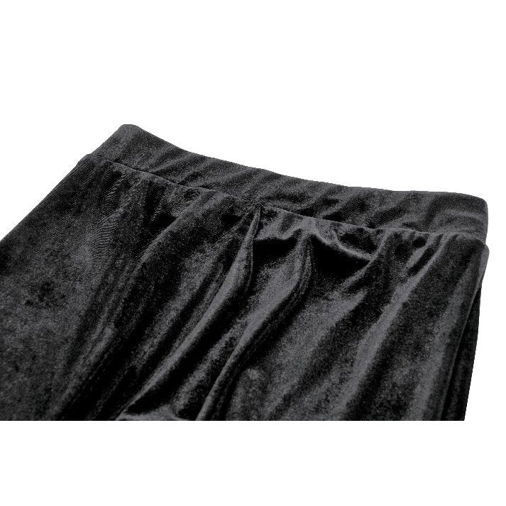 Dark in Love Erzebeth Black Velvet Lace Flare Trousers – Gothic Style