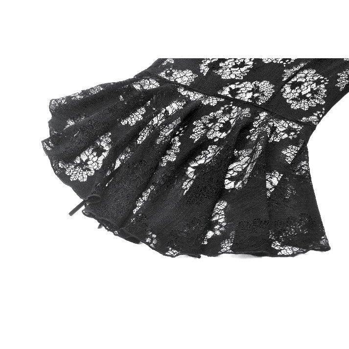 Dark in Love Ophelia Black Lace Corset Top – Victorian Goth Style