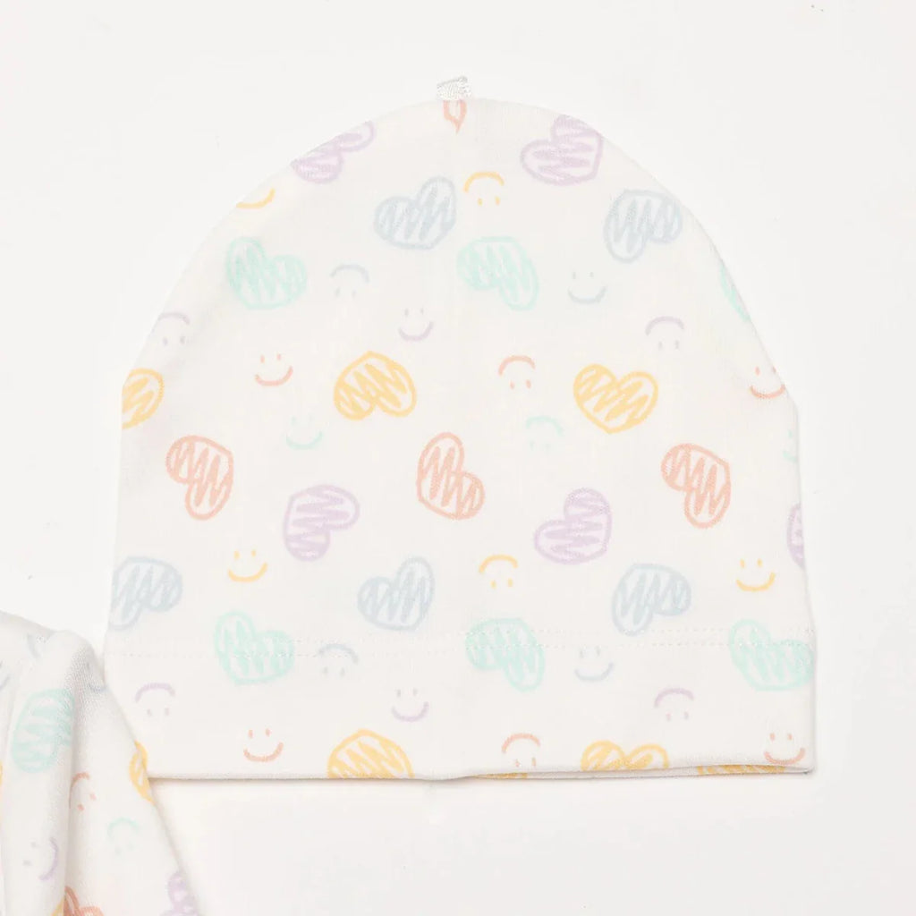 HelloBaby Girl Wrapover Top-Hat-Footed Bottom - Ecru