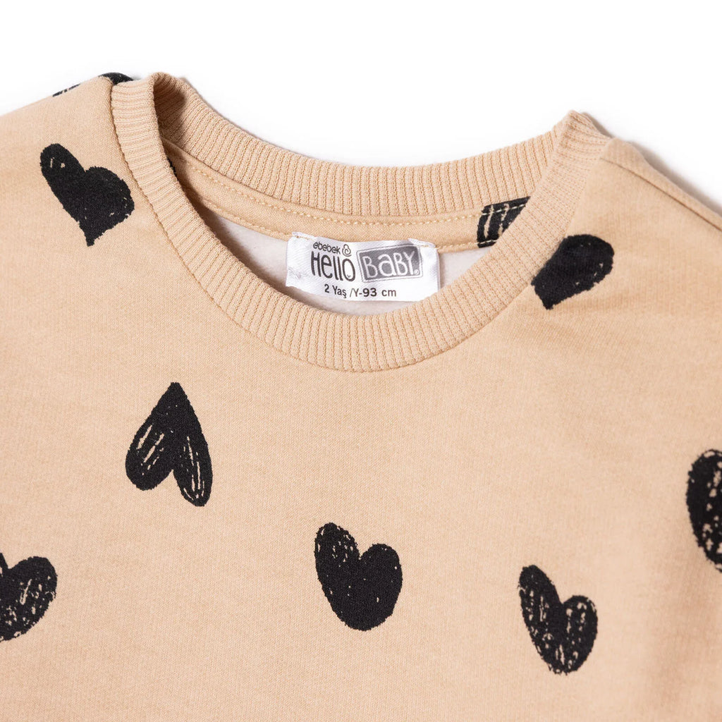 HelloBaby Sweatshirt Leggings - Beige