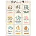 Funny Cat Yoga Wall Art – Cute Feline Yoga Poses Poster, Playful Wellness Decor