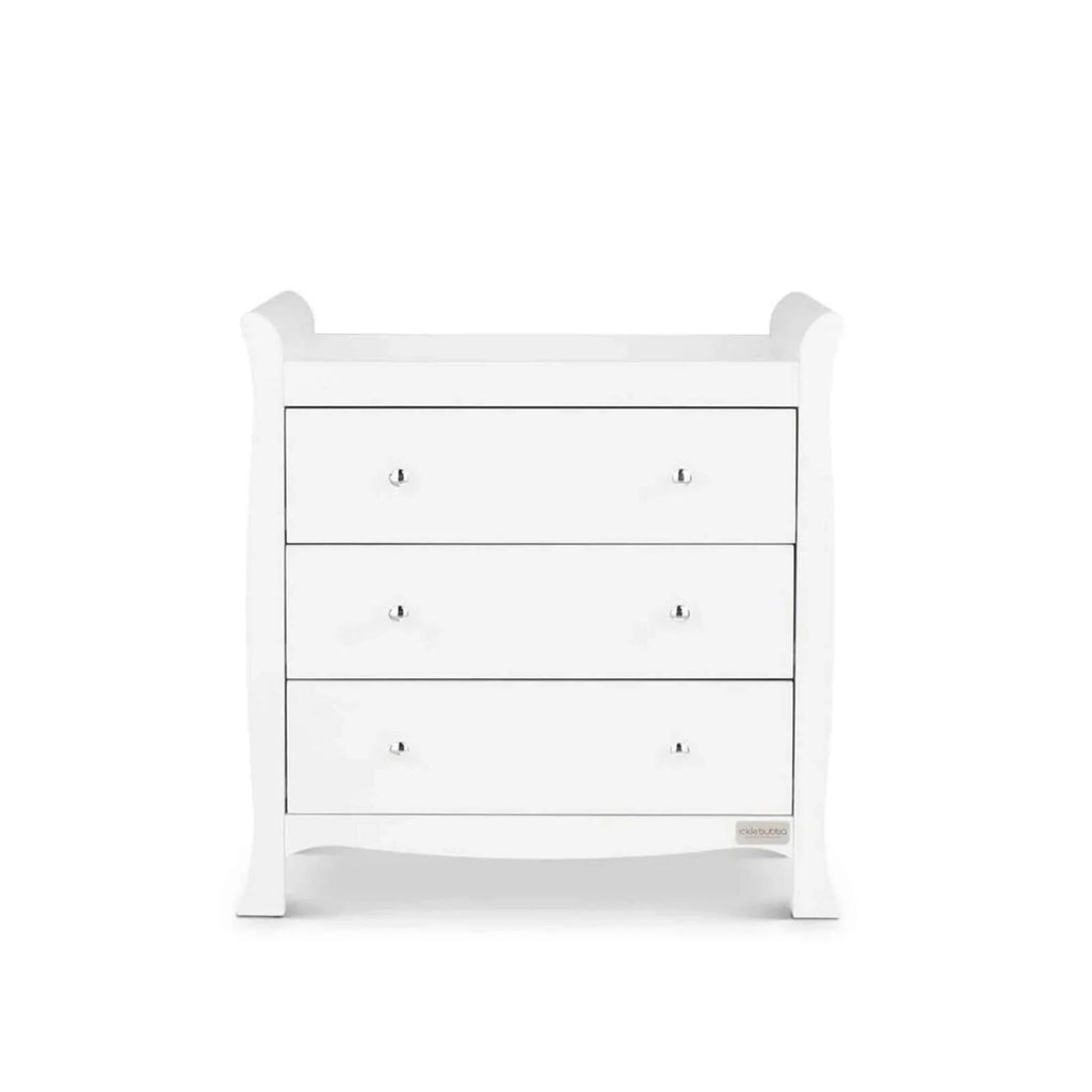 Ickle Bubba Snowdon 4 in 1 Mini 2 Piece Furniture Set White - Premium Sprung Mattress