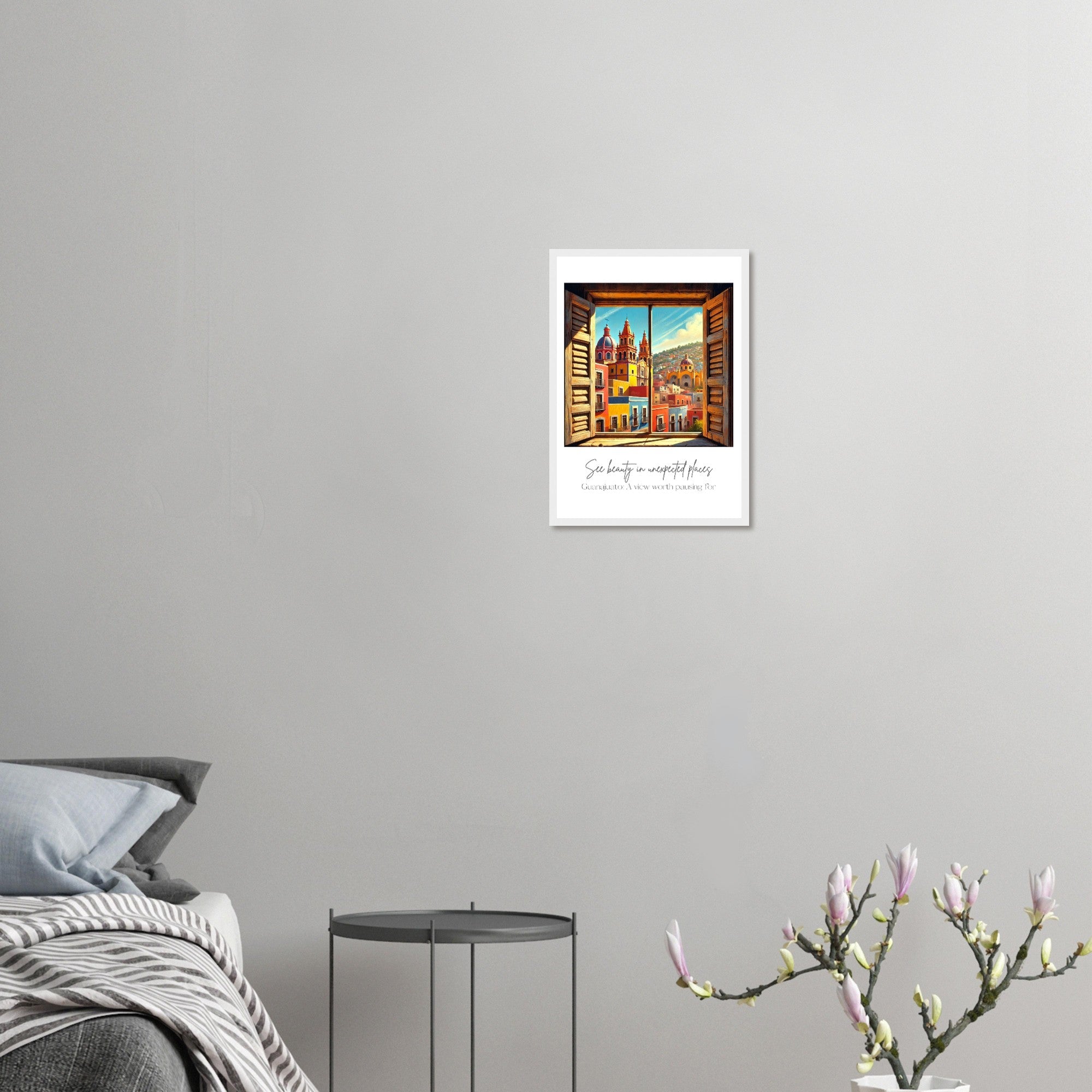 Guanajuato Mexico Framed Wall Art – Colourful Cityscape Travel Print, Spanish Architecture Decor, Vibrant Mexican Poster