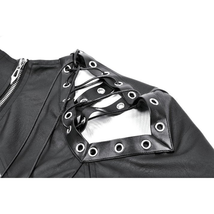 Dark in Love Zora Single Sleeve Harness Shrug | Faux Leather Alt Top