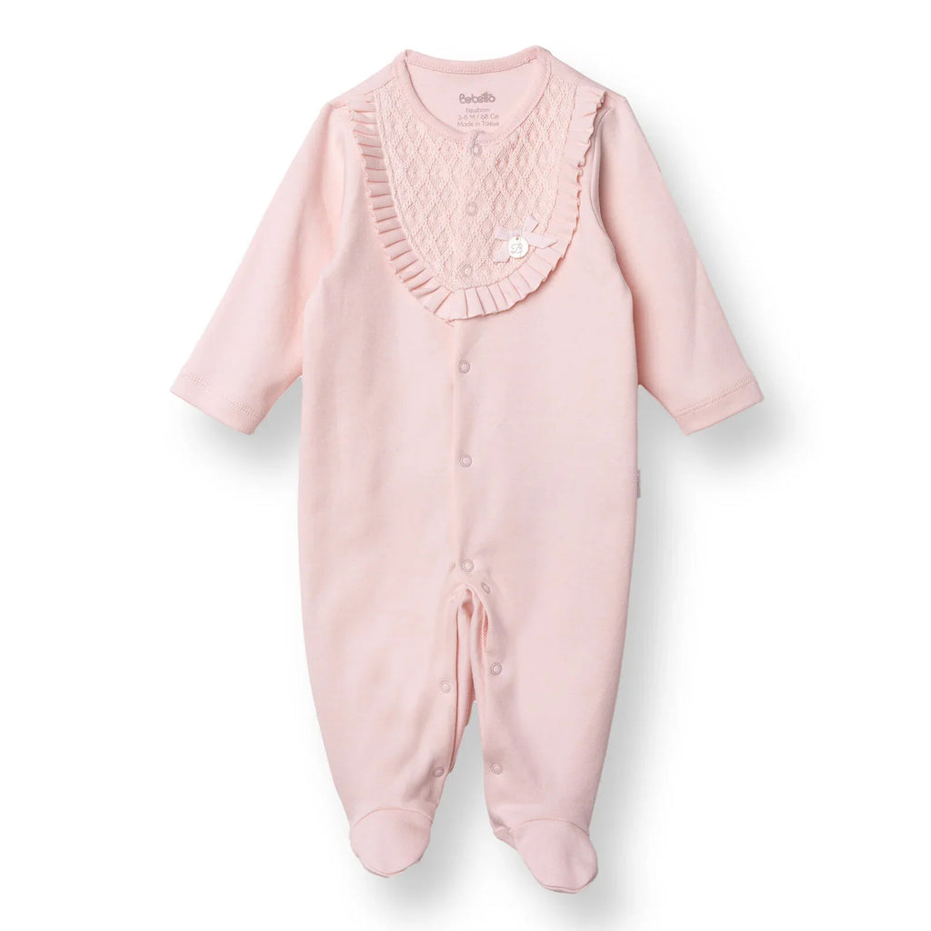 Bebetto Newborn Footed Jumpsuit - Pink