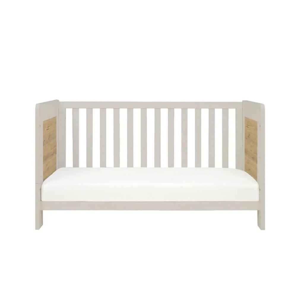 Tutti Bambini Alba Cot Bed - White Sand / Distressed Oak