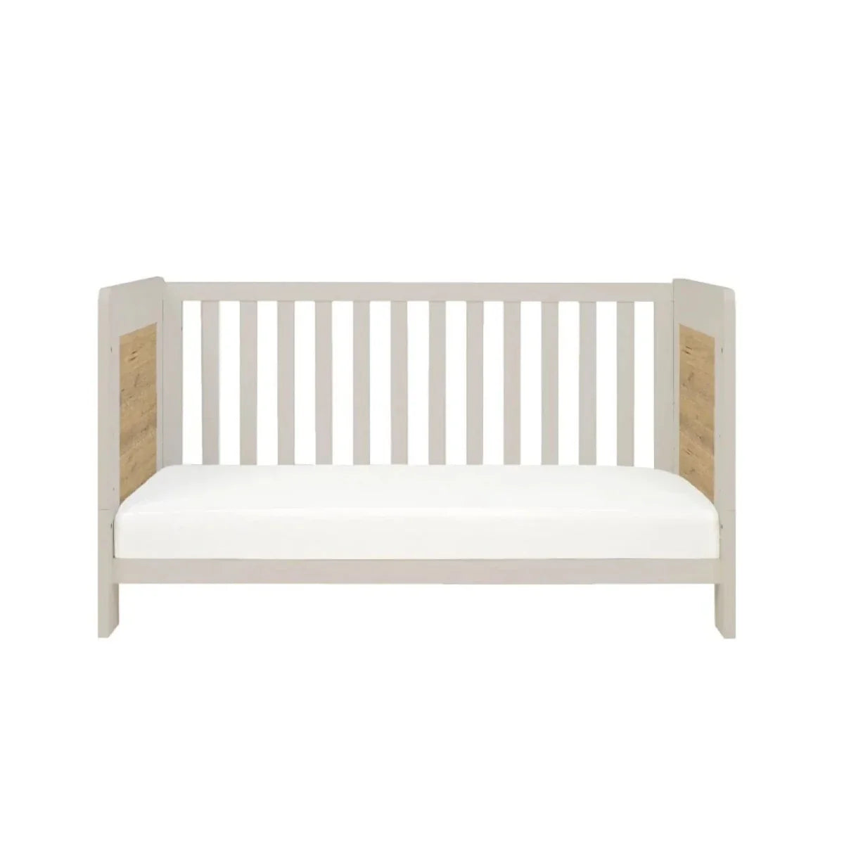 Tutti Bambini Alba Cot Bed - White Sand / Distressed Oak