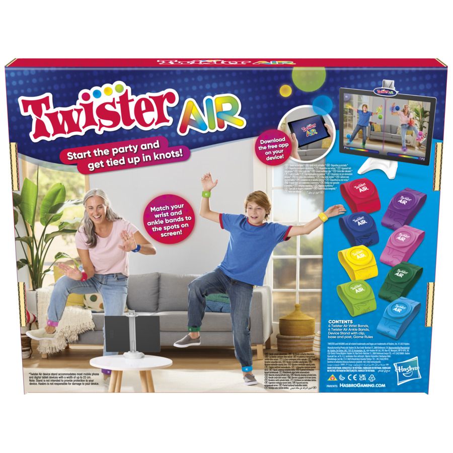 Hasbro Twister Air Augmented Reality Party Game with 8 Tracking Bands