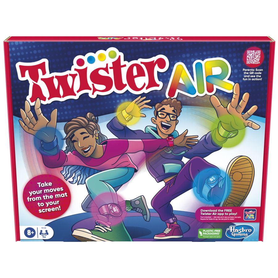 Hasbro Twister Air Augmented Reality Party Game with 8 Tracking Bands