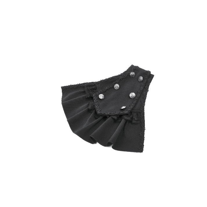 Dark in Love Bellatrix Lace Ruffle Capelet – Gothic Victorian Cape