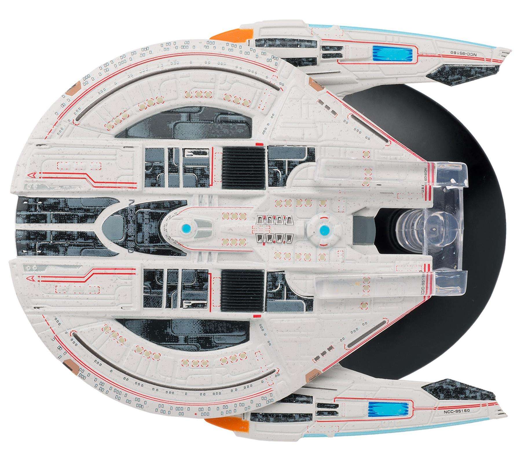 #17 U.S.S. Edison NCC-95160 Federation Temporal Warship Model Diecast Ship STO (Eaglemoss / Star Trek)