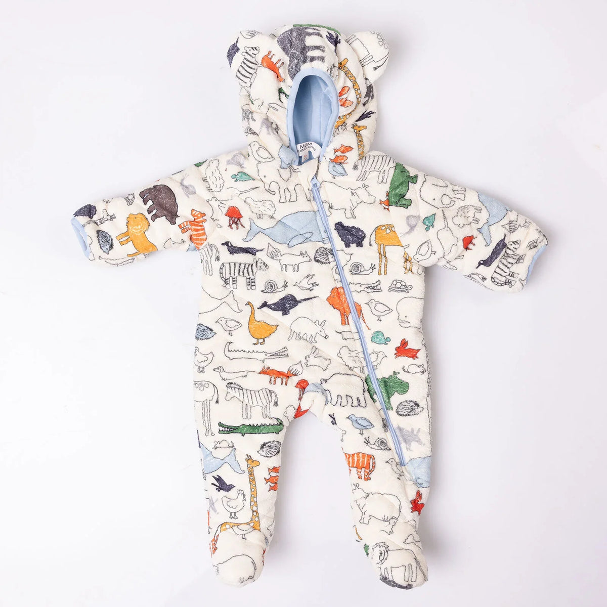 MidiMod Newborn Baby Boy Hooded-Footed Jumpsuit