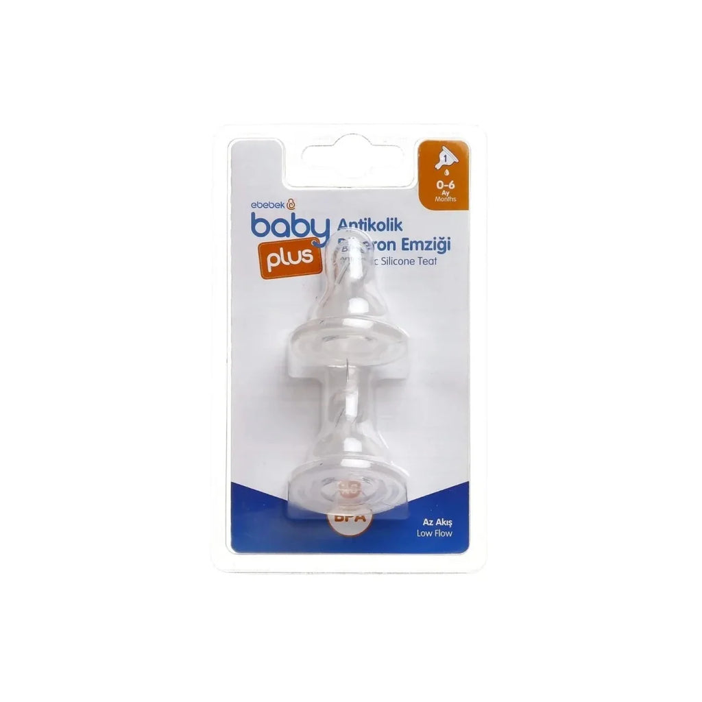 baby plus Anti Colic Bottle Teat Level 1 Pack of 2