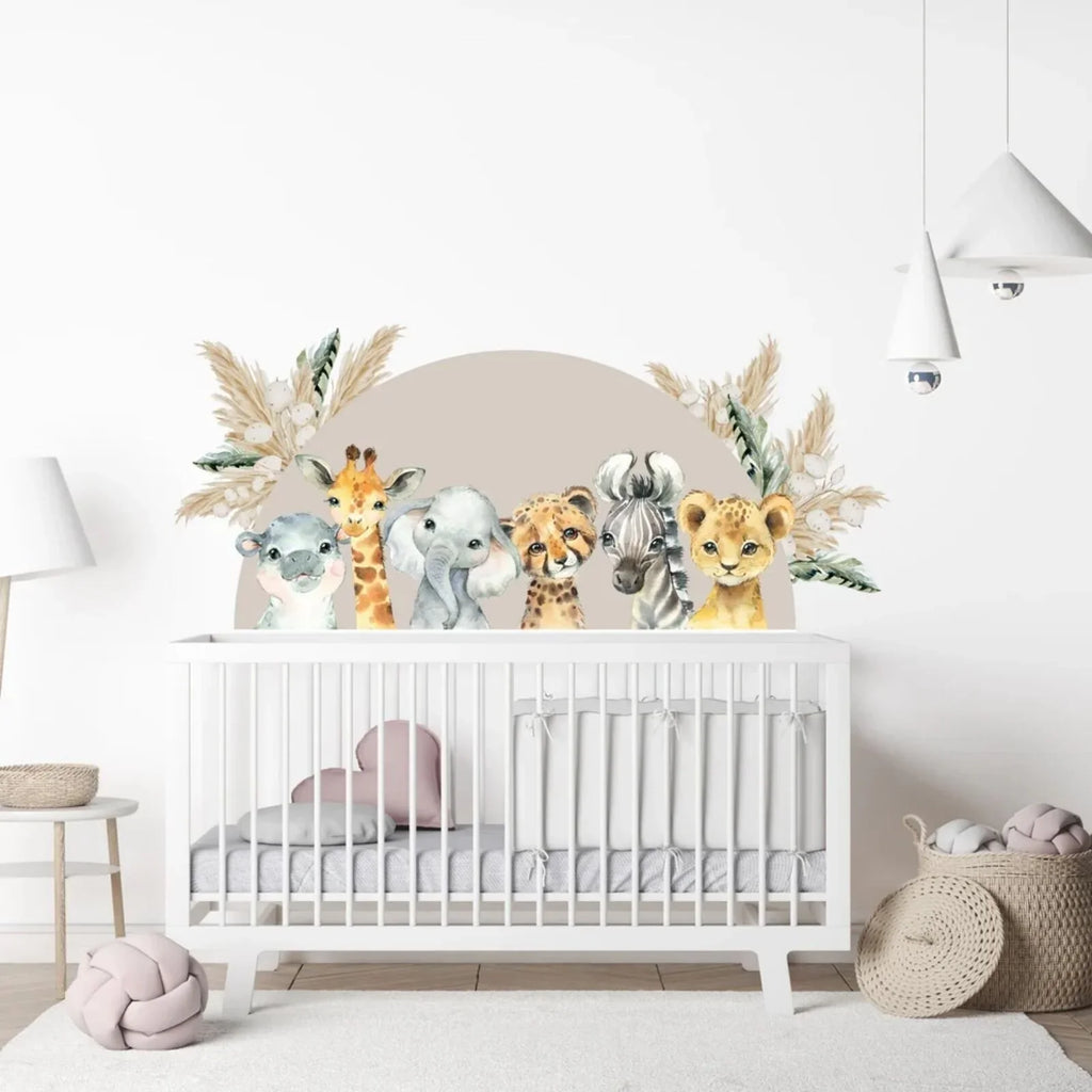 Live Vida Baby Safari Semi-Circle Large Wall Sticker