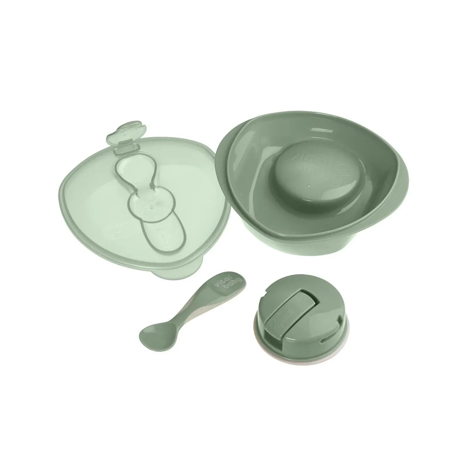 Vital Baby Nourish Power Suction Bowl - Natural Moss