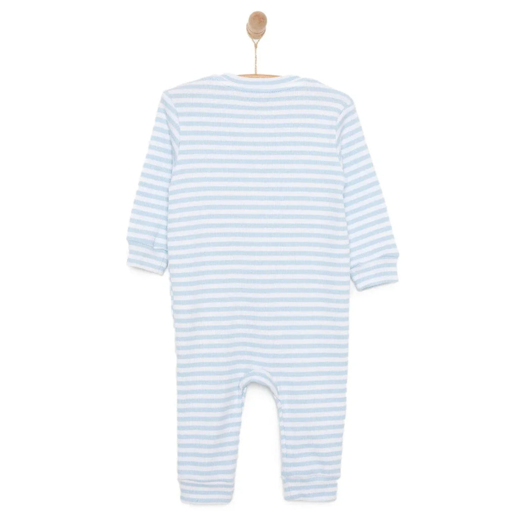 HelloBaby Boys Romper Crew Neck - Blue