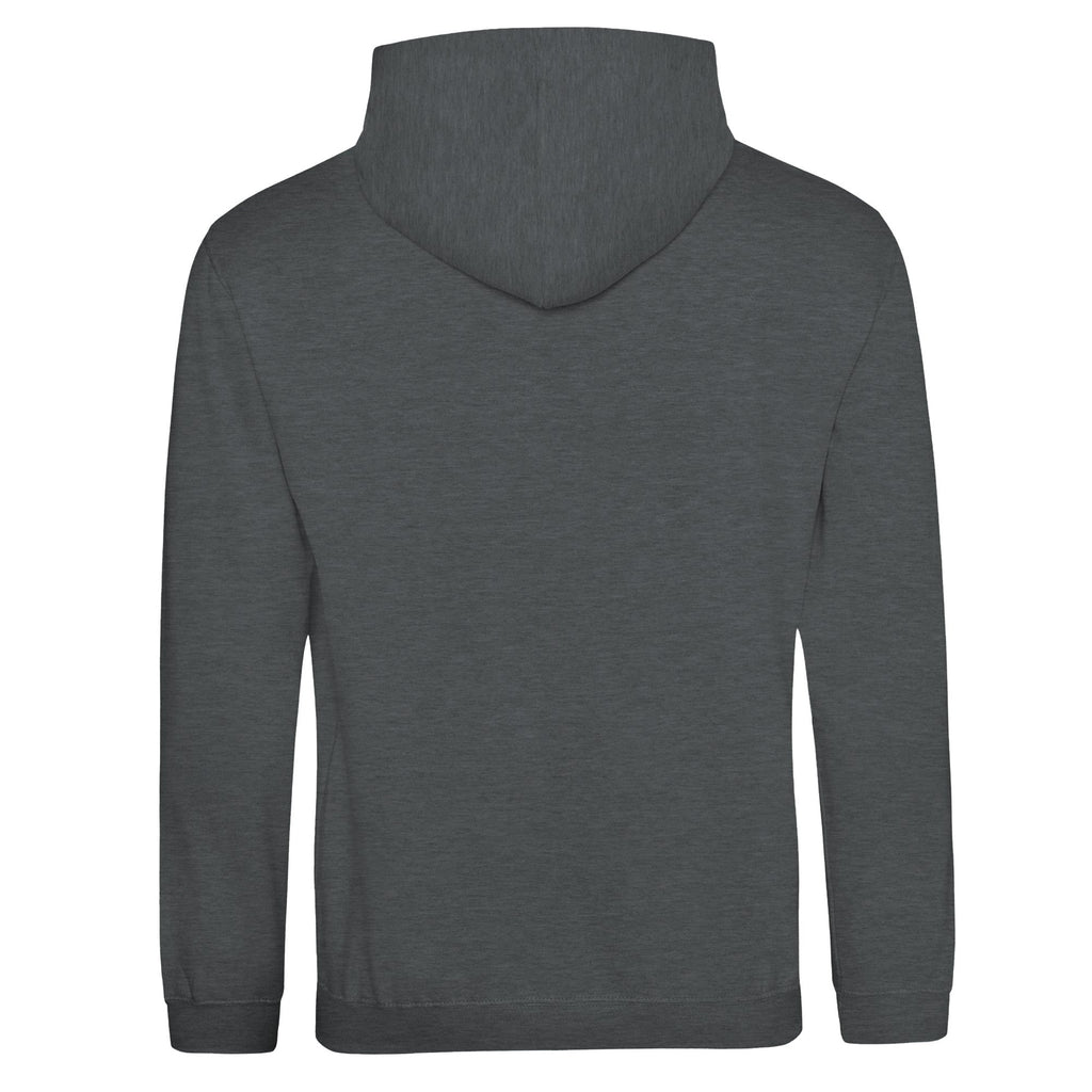 Love Is Love Hoodie – Retro LGBTQ+ Pride Pullover | JustHoods JH001 Premium Unisex Sweatshirt with Rainbow Pocket Print