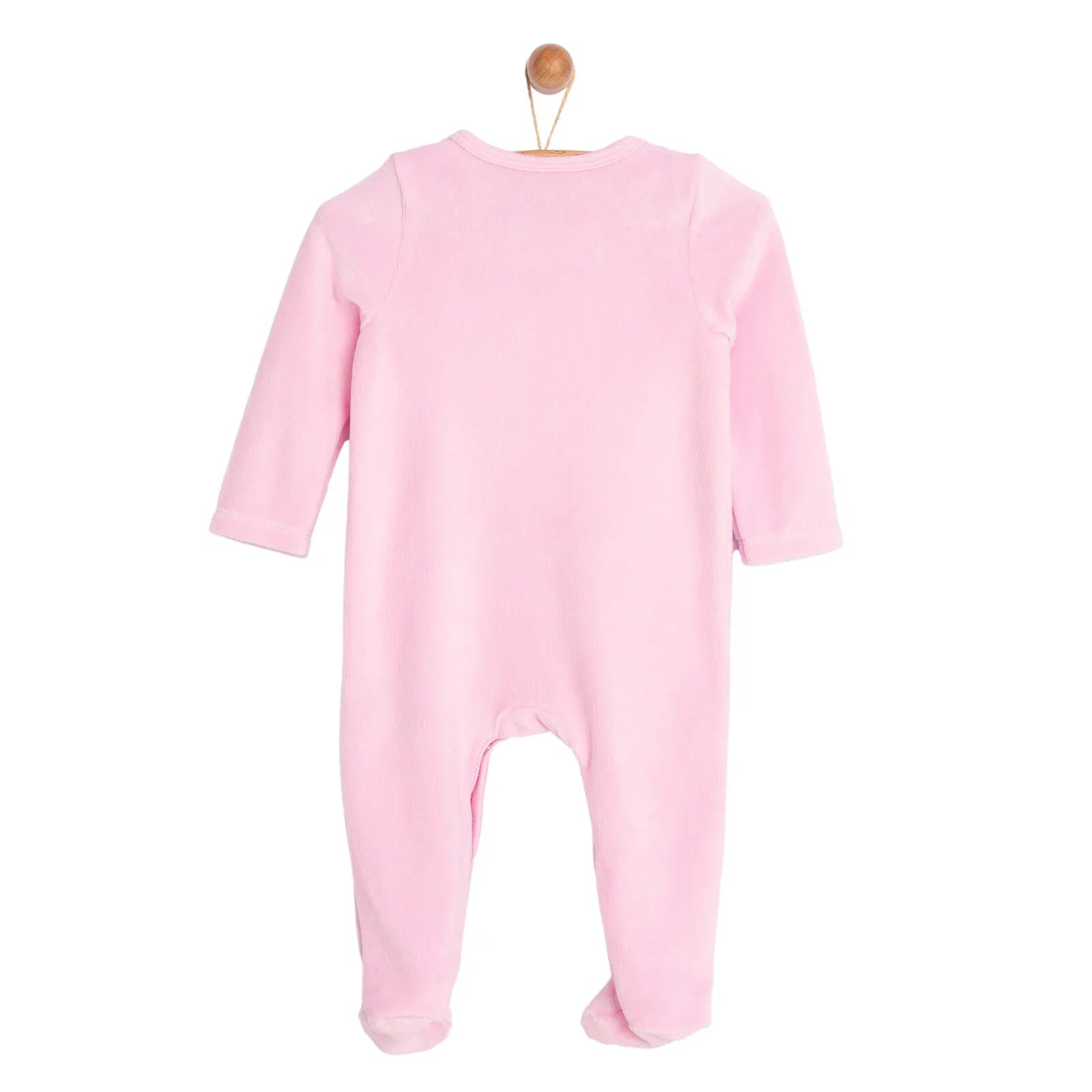 HelloBaby Newborn Baby Girl Velvet Footed Jumpsuit - Pink