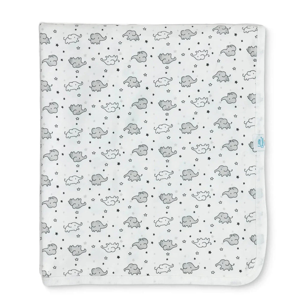 Little Dreams Boys Cotton Jersey Blankets - Ecru